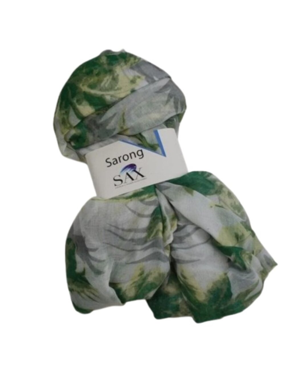 NWT SAX Eyewear & Fashion Accessories Green Floral Lightweight Beach Sarong